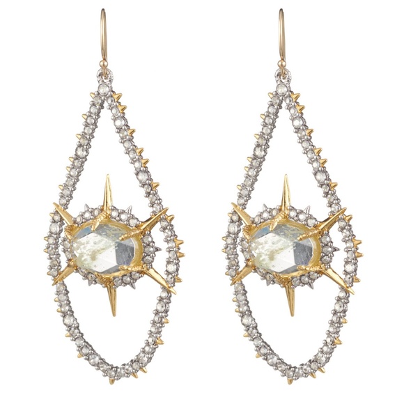 Alexis Bittar Jewelry - Crystal Encrusted Starburst Wire Hook Earring